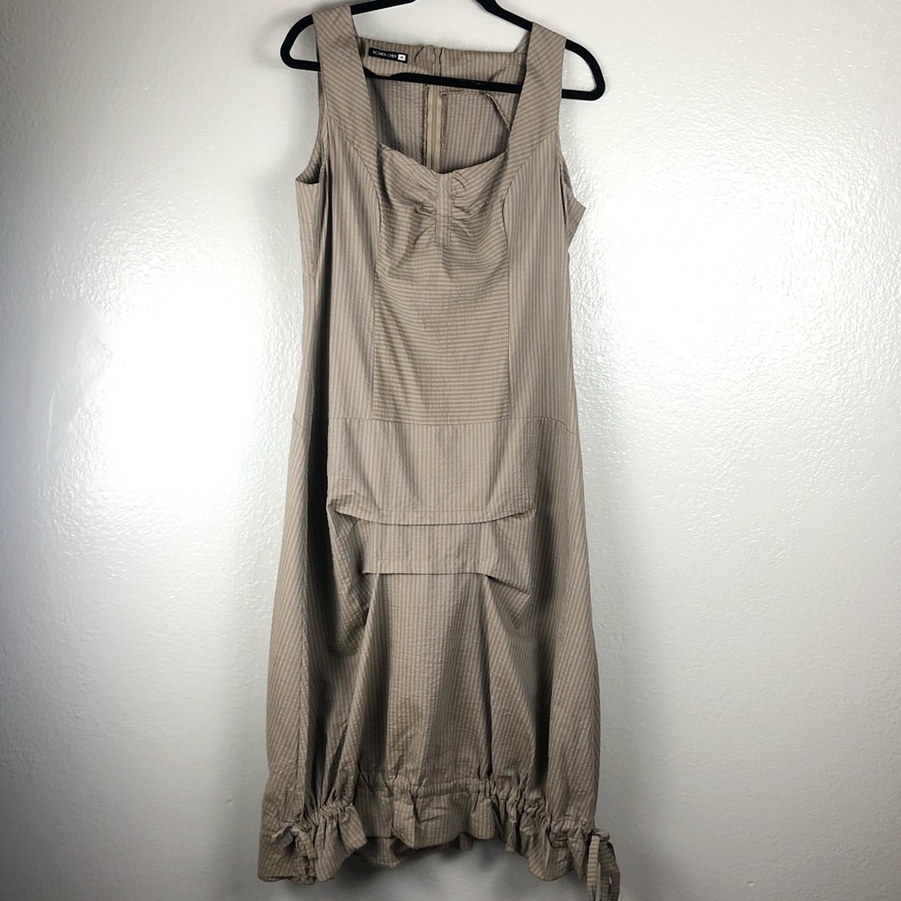 Ronen Chen Brown and light blue Dress